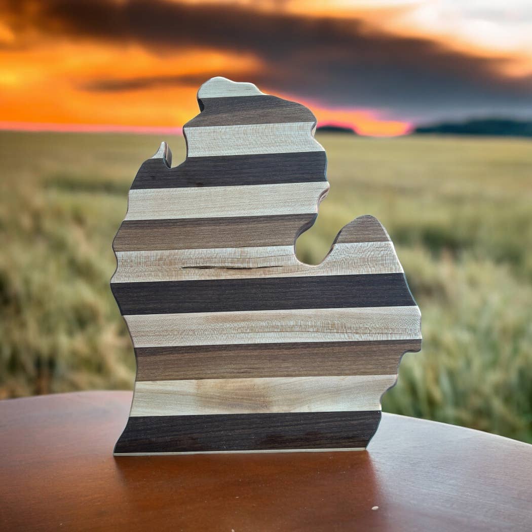 Michigan Wooden Charcuterie Board | Michigan Shaped Cutting Board