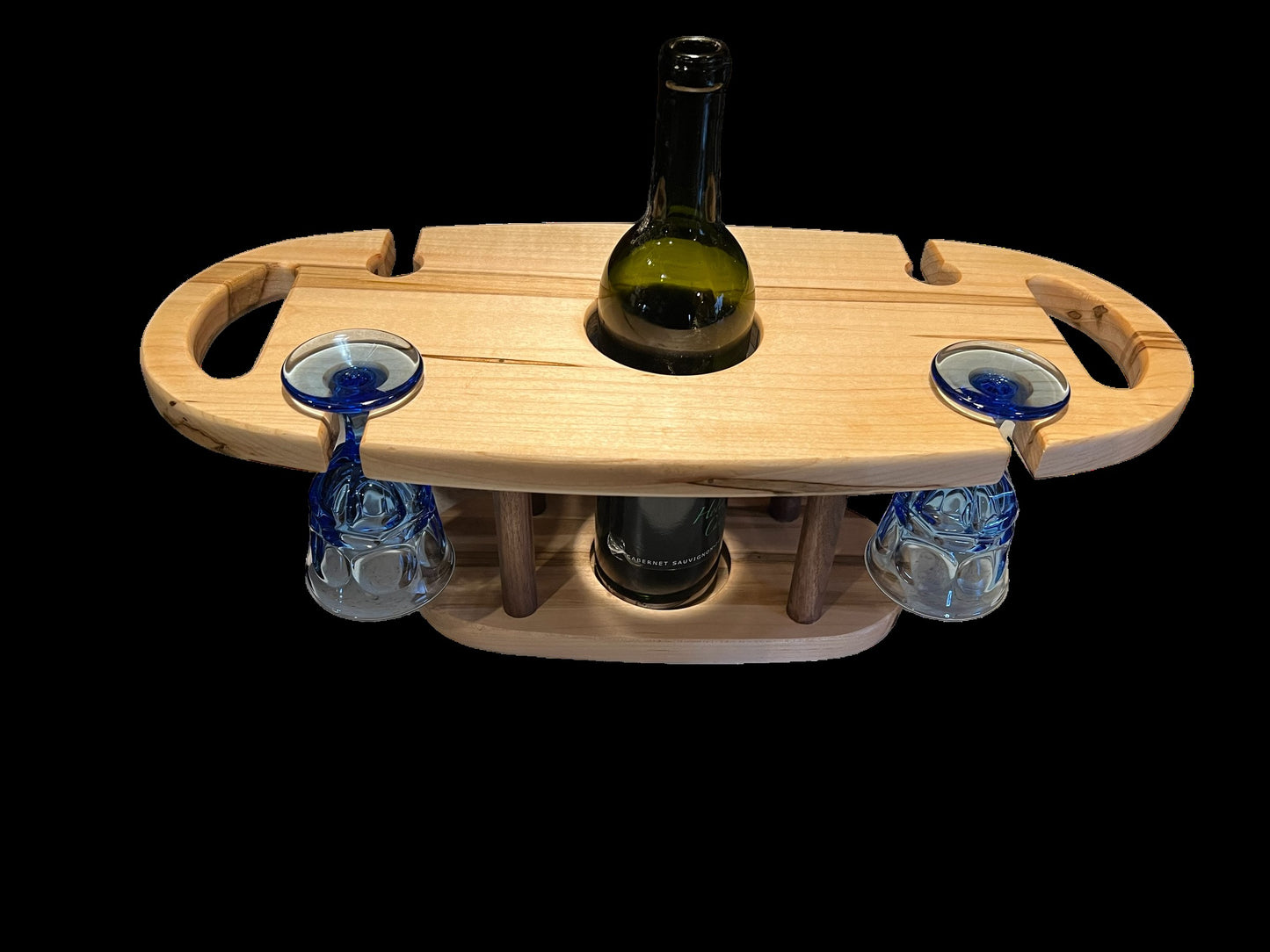 Wine Bottle and Glass Caddy