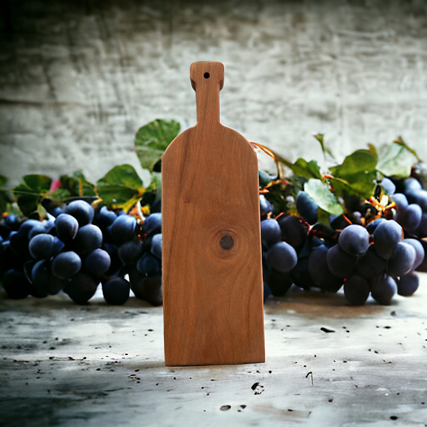 WINE BOTTLE CHEESE BOARD CHERRY