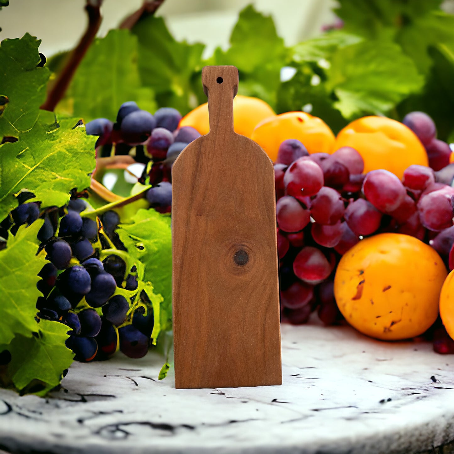 WINE BOTTLE CHEESE BOARD CHERRY