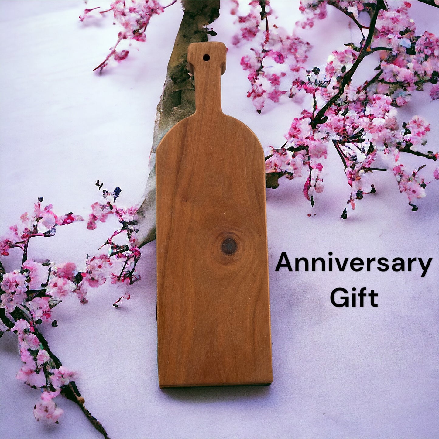 WINE BOTTLE CHEESE BOARD CHERRY