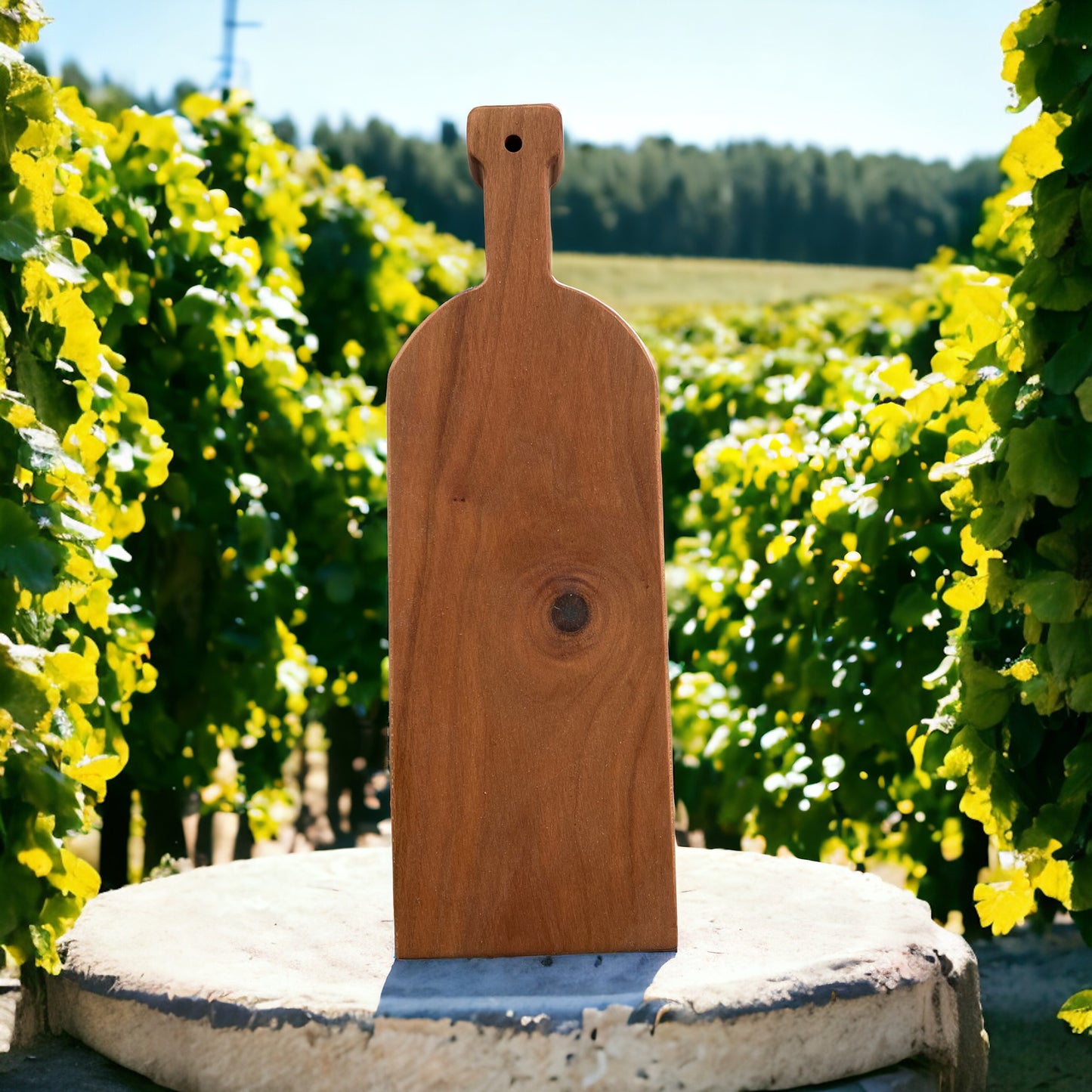 WINE BOTTLE CHEESE BOARD CHERRY