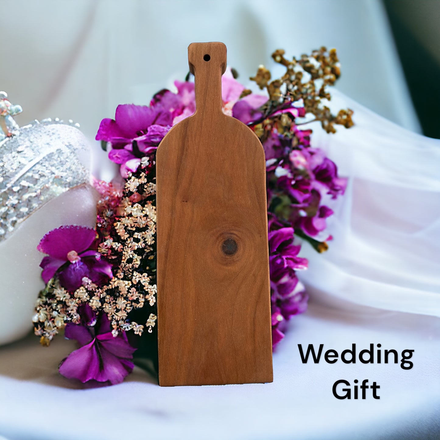 WINE BOTTLE CHEESE BOARD CHERRY