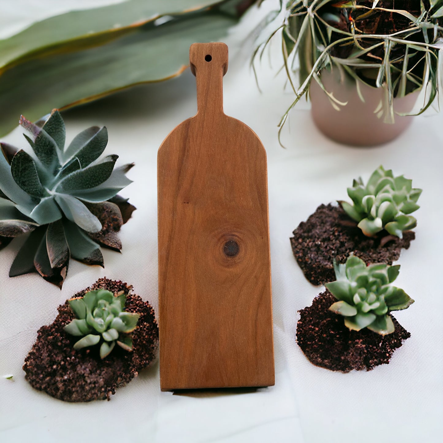 WINE BOTTLE CHEESE BOARD CHERRY