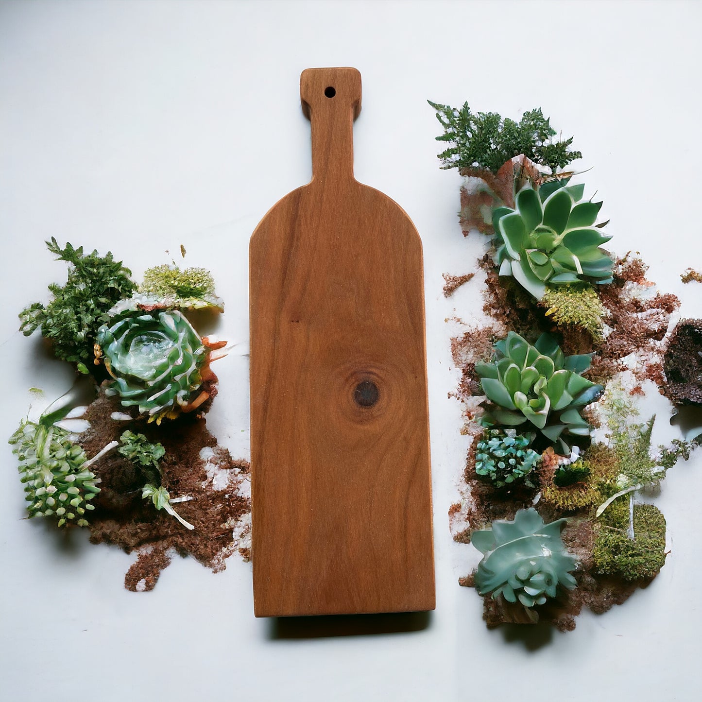 WINE BOTTLE CHEESE BOARD CHERRY