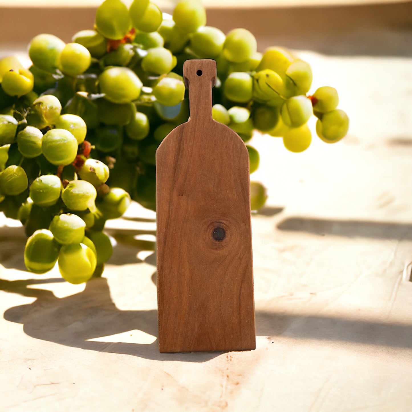 WINE BOTTLE CHEESE BOARD CHERRY