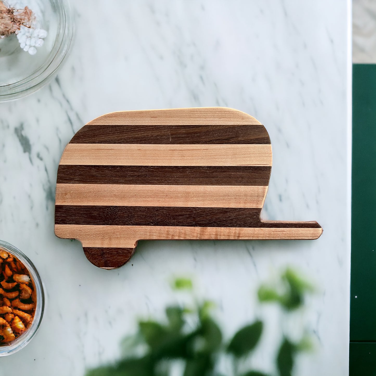 Wooden Camper Charcuterie Board | Camper Cutting Board | Rustic RV Serving Board