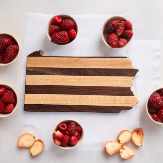 Handcrafted Pennsylvania Wooden Charcuterie & Cutting Board – Rustic Serving Board