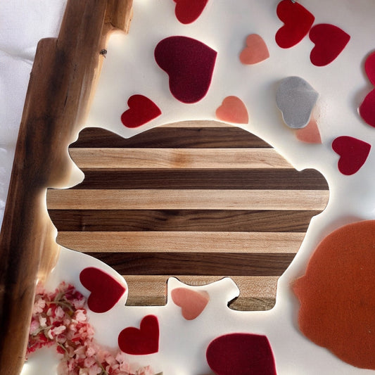 LARGE PIG CHARCUTERIE/CUTTING/SERVING/DECORATION BOARD