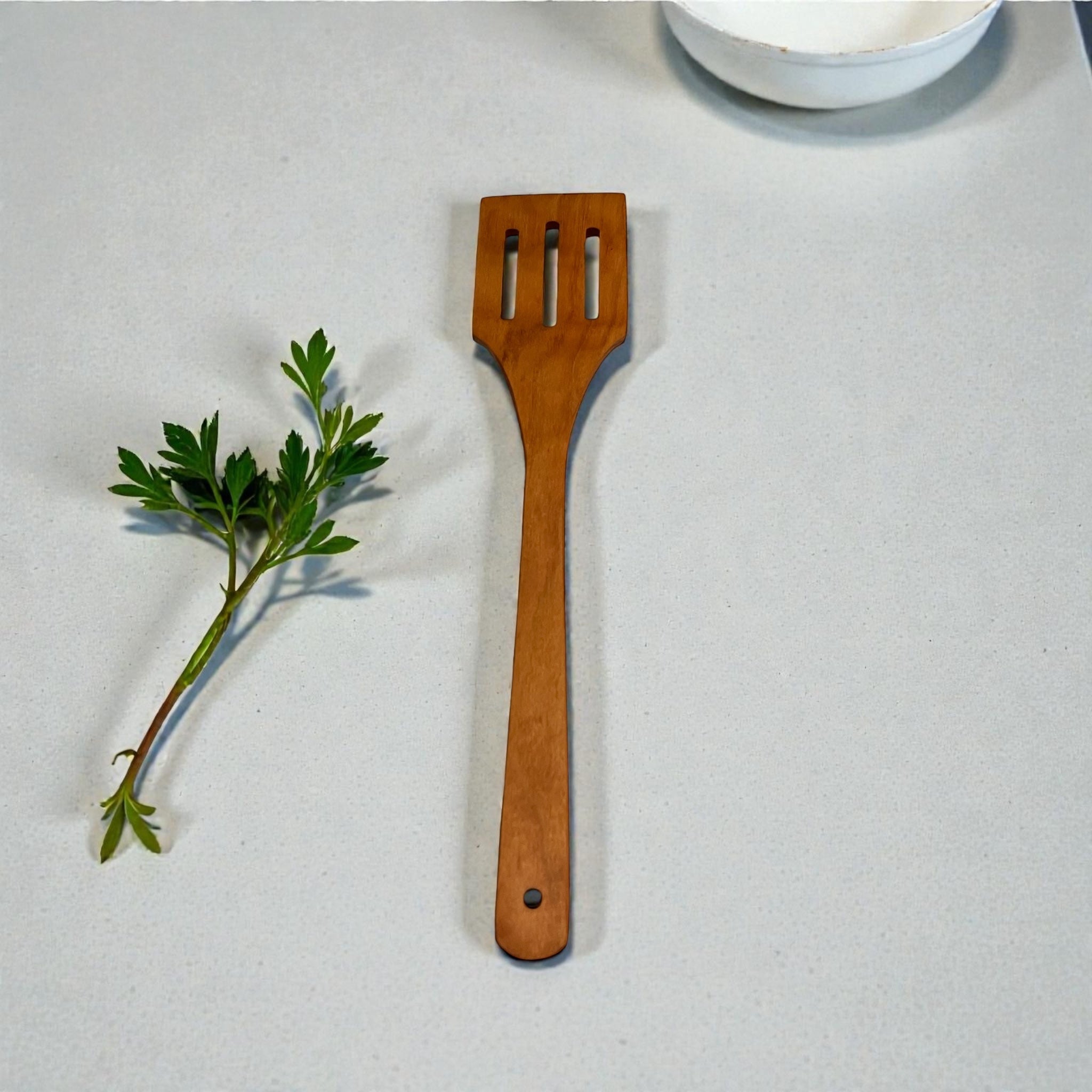 Wooden Slotted Spatula | Natural Wood Kitchen Utensil – TG Designs