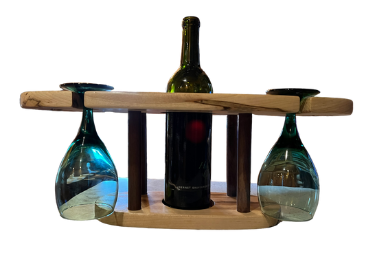 Wine Bottle and Glass Caddy