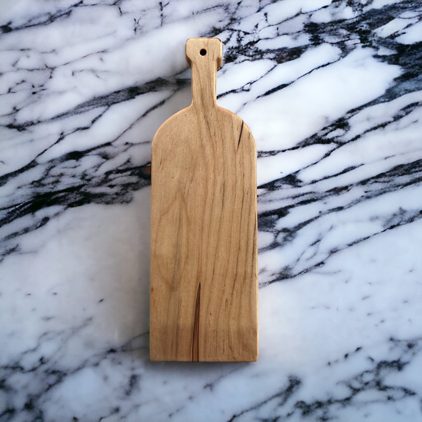 WINE BOTTLE CHEESE BOARD MAPLE