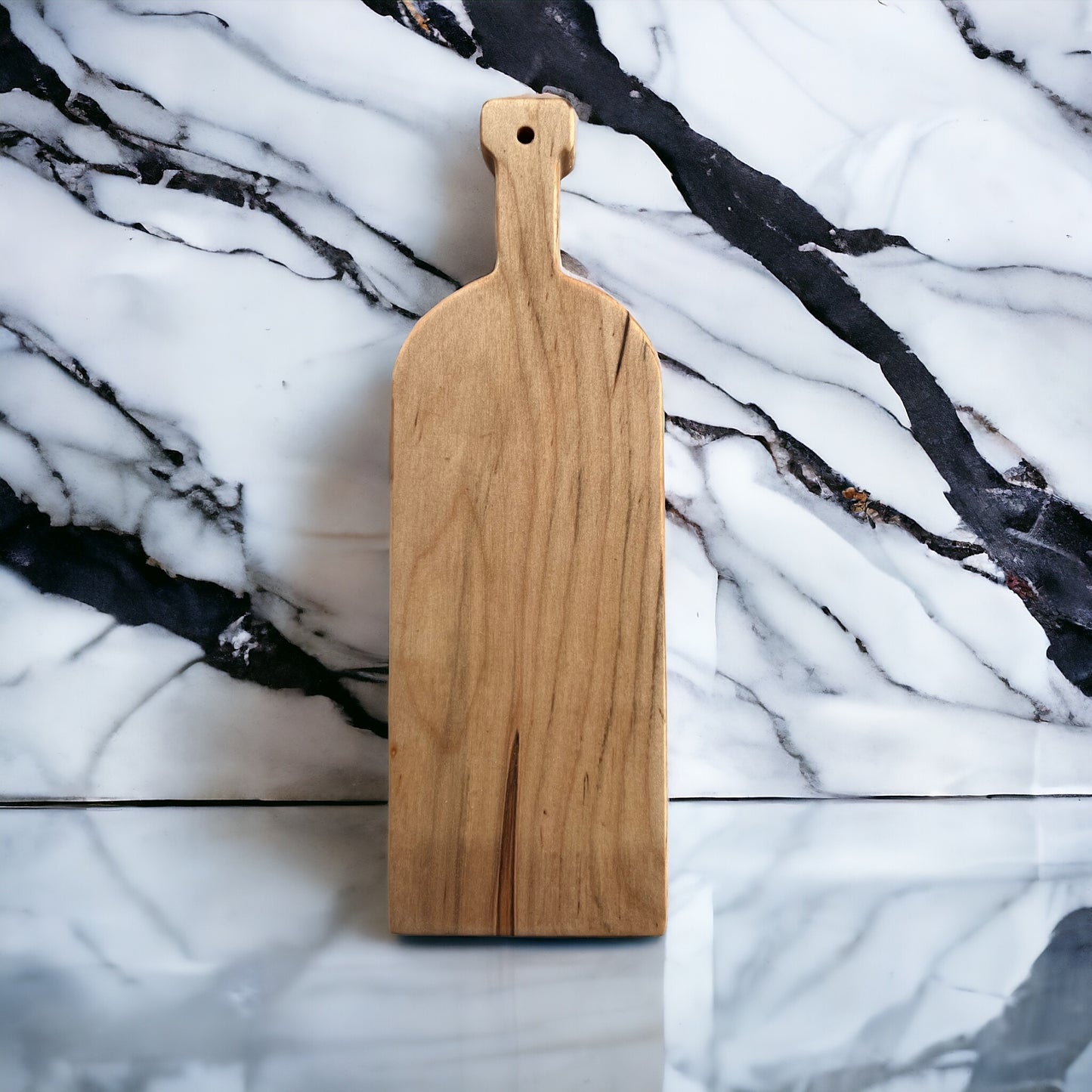 WINE BOTTLE CHEESE BOARD MAPLE