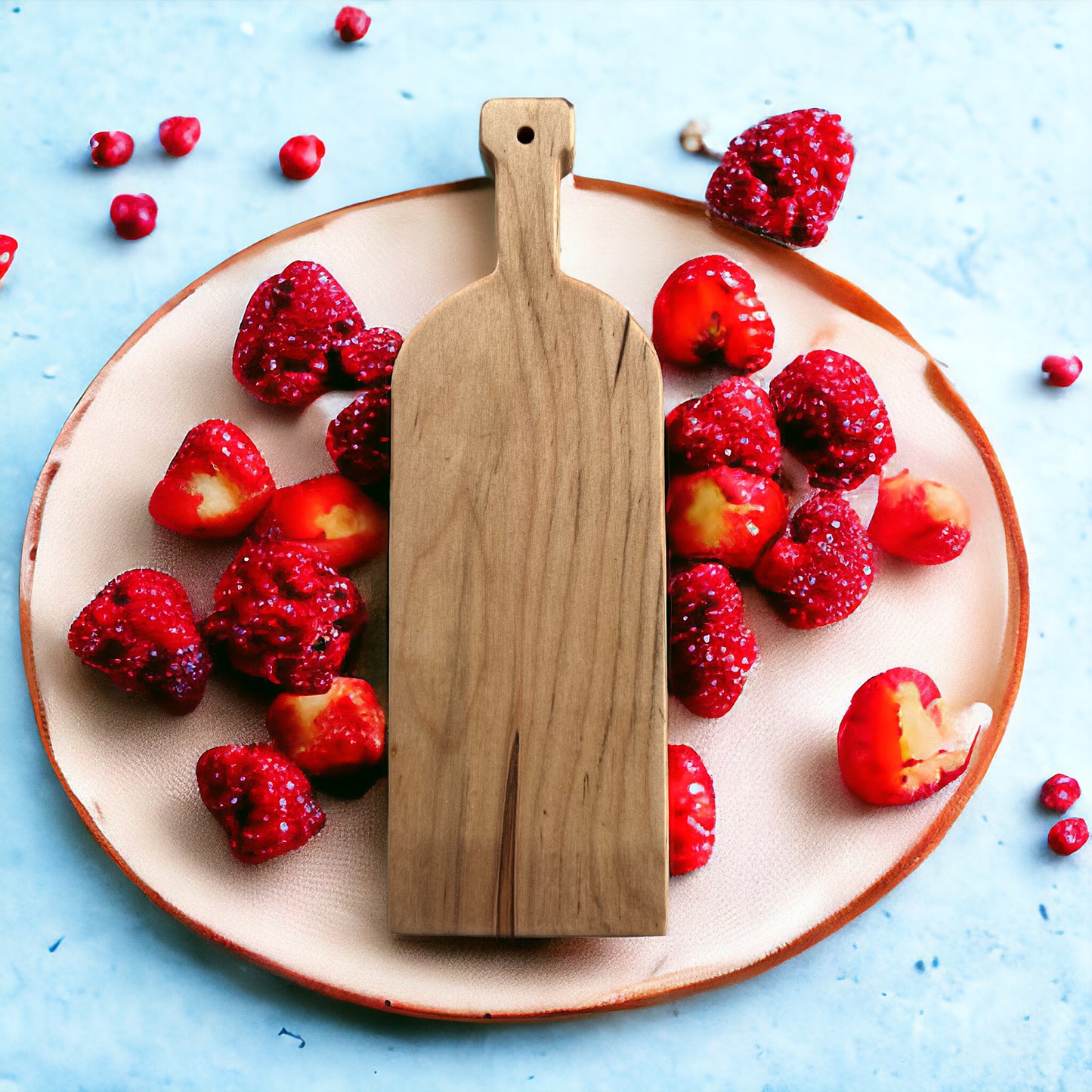 WINE BOTTLE CHEESE BOARD MAPLE