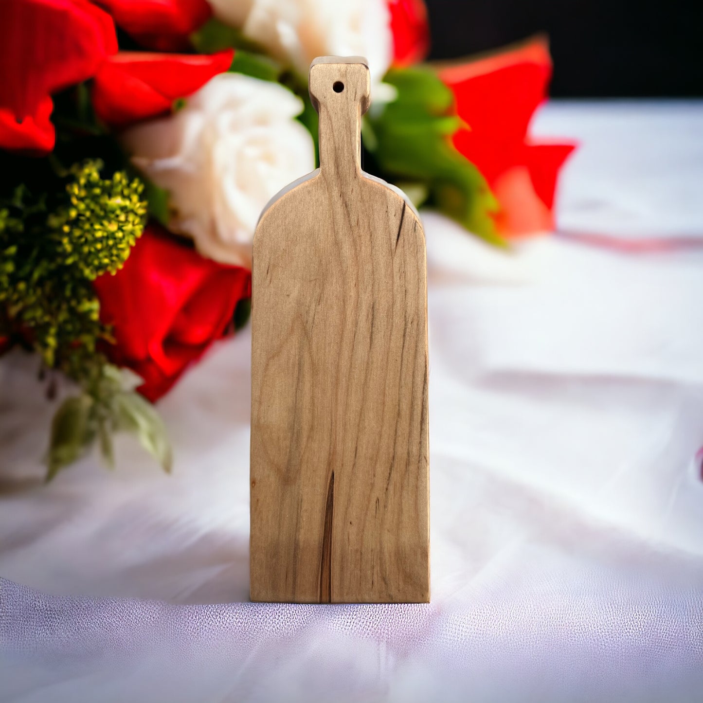 WINE BOTTLE CHEESE BOARD MAPLE