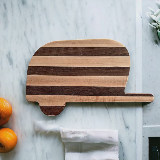 Wooden Camper Charcuterie Board | Camper Cutting Board | Rustic RV Serving Board